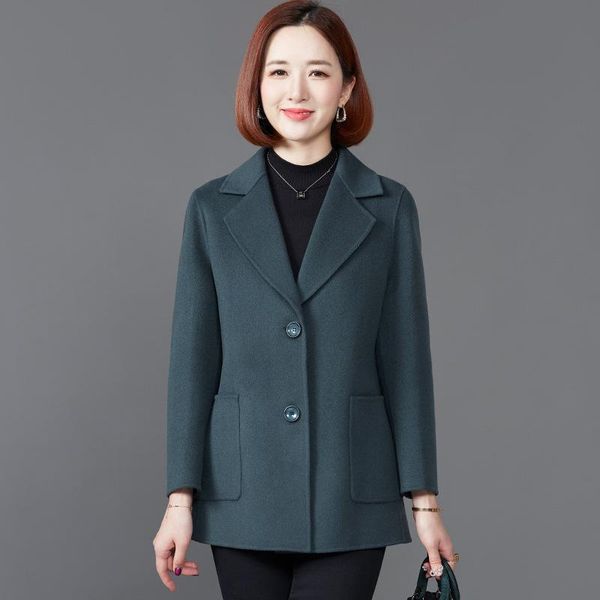 women's wool & blends middle aged and old people's double-sided cashmere coat loose medium long autumn winter temperament mother&#, Black
women's wool & blends middle aged and old people's double-sided cashmere coat loose medium long autumn winter temperament mother&#, Black