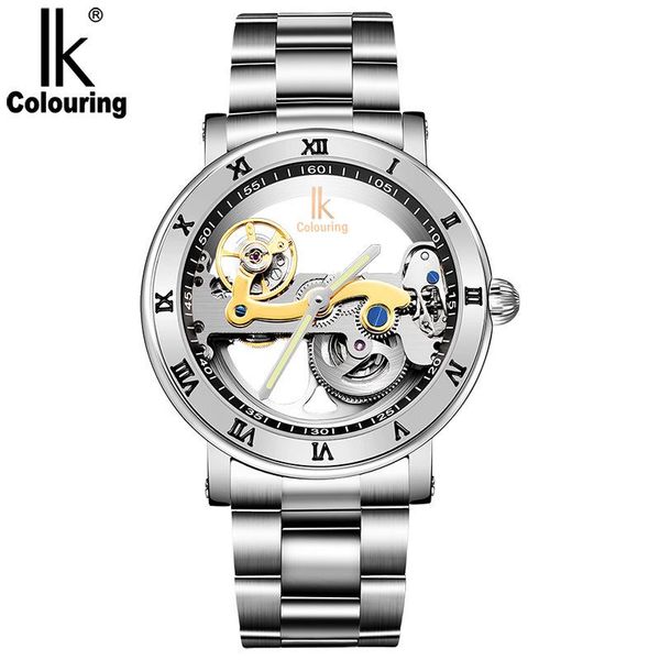 wristwatches ik colouring skeleton men's automatic watches stainless steel 5atm waterproof for men mechanical watch male clock, Slivery;brown
wristwatches ik colouring skeleton men's automatic watches stainless steel 5atm waterproof for men mechanical watch male clock, Slivery;brown
