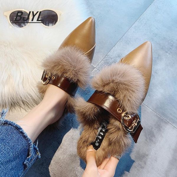 slippers pointed fur shoes women's flat-bottom fashion wear real hair 2021 autumn net red baotou, Black
slippers pointed fur shoes women's flat-bottom fashion wear real hair 2021 autumn net red baotou, Black