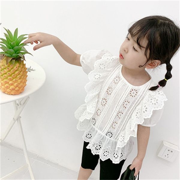 childrens clothing 2022 summer new girls shirt lace childrens round neck short-sleeved baby shirt sweet fashion shirt, White;black
childrens clothing 2022 summer new girls shirt lace childrens round neck short-sleeved baby shirt sweet fashion shirt, White;black