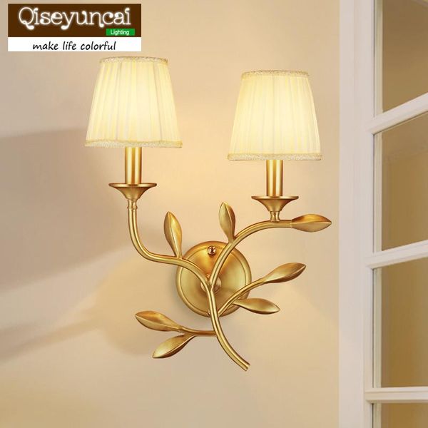 wall lamp qiseyuncai 2021 american living room pure copper jin zhi yu ye french bedroom bedside lighting
wall lamp qiseyuncai 2021 american living room pure copper jin zhi yu ye french bedroom bedside lighting