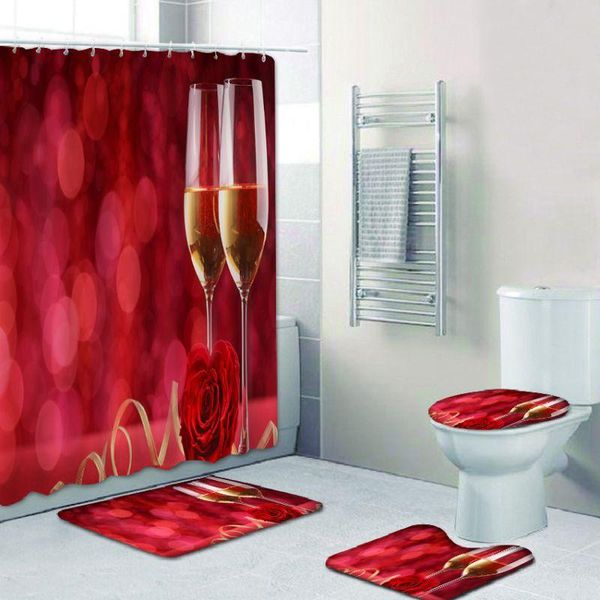 4-piece set of bathroom products, personalized 3d digital printing shower curtain curtains
4-piece set of bathroom products, personalized 3d digital printing shower curtain curtains