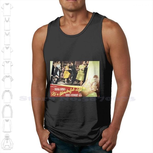 how beautiful is living it wonderful life frank capra 1946 black white sleeveless tank men women, White;black
how beautiful is living it wonderful life frank capra 1946 black white sleeveless tank men women, White;black