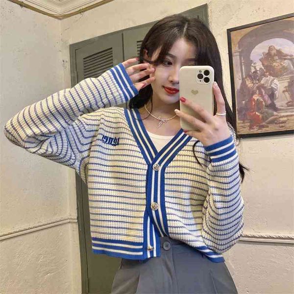 women's jackets coats short knitted cardigan korean student stripe v-neck long sleeve jacket in spring 2021 qxn5, Black;brown
women's jackets coats short knitted cardigan korean student stripe v-neck long sleeve jacket in spring 2021 qxn5, Black;brown