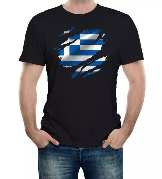 torn greece flag men's t-shirt greek athens country national football, White;black
torn greece flag men's t-shirt greek athens country national football, White;black