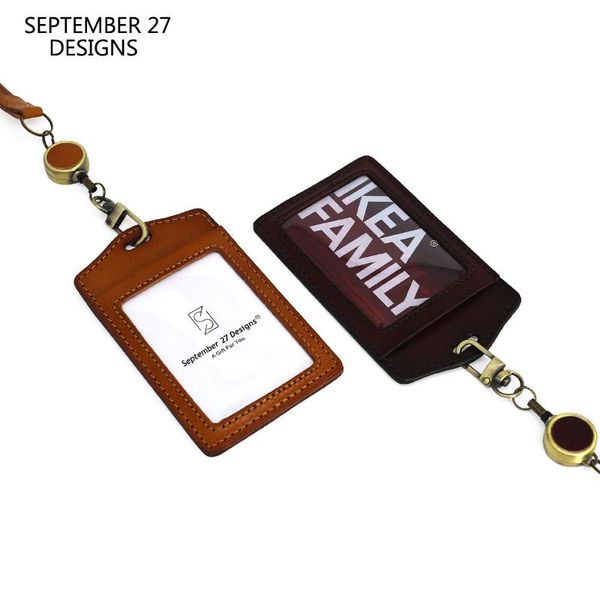 card holders fashion id badge holder first layer leather handmade 100% cowskin stretch work identity hanging neck tag, Brown;gray
card holders fashion id badge holder first layer leather handmade 100% cowskin stretch work identity hanging neck tag, Brown;gray