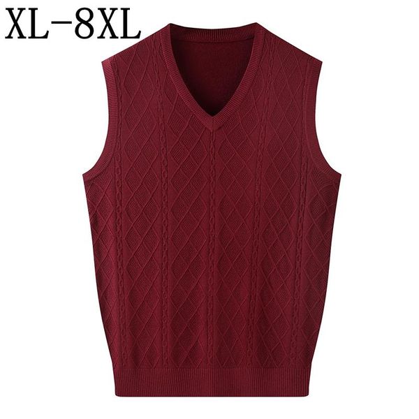 men's sweaters 8xl 7xl 6xl fall winter casual vest sweater wool sleeveless knitted men loose mens pullovers, White;black
men's sweaters 8xl 7xl 6xl fall winter casual vest sweater wool sleeveless knitted men loose mens pullovers, White;black