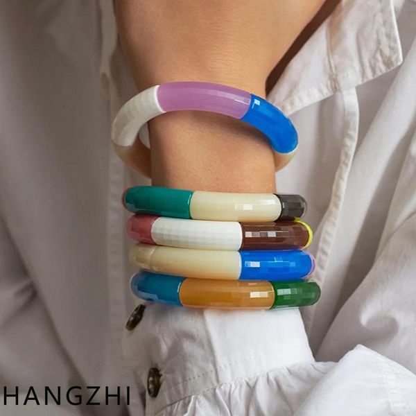 bangle bohemia vintage color contrast elastic acrylic resin couple bracelet for women men party travel jewelry hangzhi 2021, Black
bangle bohemia vintage color contrast elastic acrylic resin couple bracelet for women men party travel jewelry hangzhi 2021, Black