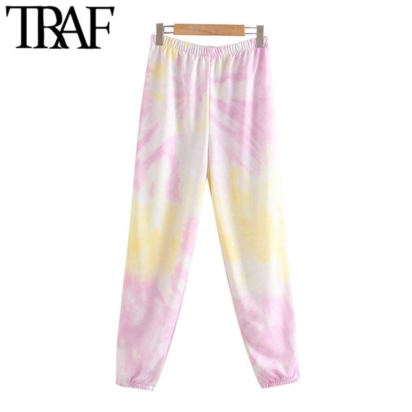 traf women fashion tie dye print pants vintage high elastic waist streetwear female ankle trousers pantalones mujer 210415, Black;white
traf women fashion tie dye print pants vintage high elastic waist streetwear female ankle trousers pantalones mujer 210415, Black;white