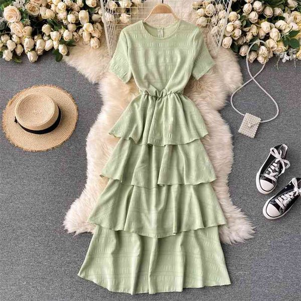 spring fashion multi-layer ruffled vestidos feminine round neck slim over-the-knee midi dress c350 210507, Black;gray
spring fashion multi-layer ruffled vestidos feminine round neck slim over-the-knee midi dress c350 210507, Black;gray
