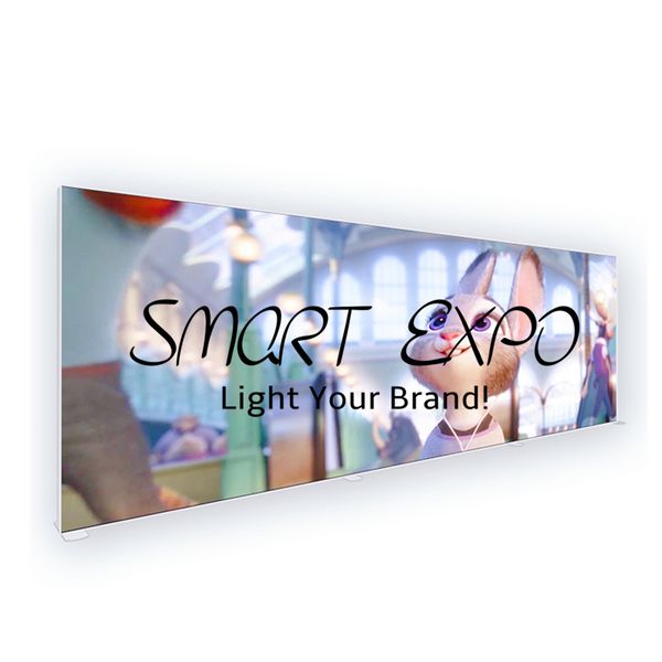 600x200cm exhibition backlit wall advertising display with double sided graphic printing
600x200cm exhibition backlit wall advertising display with double sided graphic printing