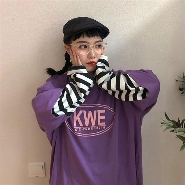 women's t-shirt vintage ins letter striped t-shirts japanese kawaii ladies ulzzang female korean harajuku clothes for women, White
women's t-shirt vintage ins letter striped t-shirts japanese kawaii ladies ulzzang female korean harajuku clothes for women, White