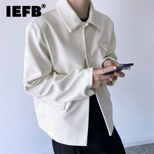 iefb autumn winter fashion short woolen jackets for men korean trend simple thickened lapel single breasted coat 9y9334 211122, Black
iefb autumn winter fashion short woolen jackets for men korean trend simple thickened lapel single breasted coat 9y9334 211122, Black