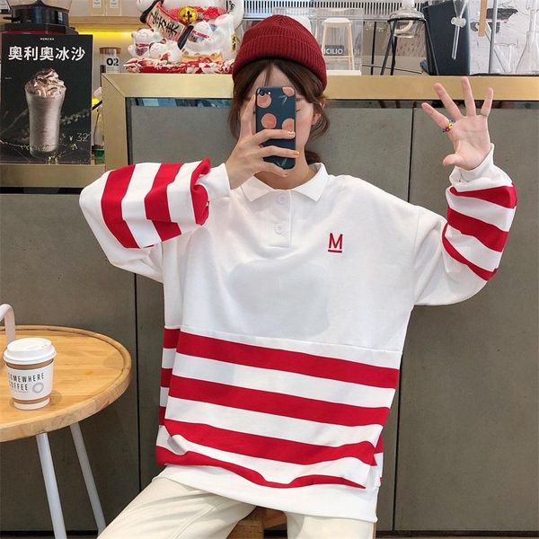 autumn loose collar letter embroidered sweatshirt 2021 striped color matching college style hoodie women's hoodies & sweatshirts, Black
autumn loose collar letter embroidered sweatshirt 2021 striped color matching college style hoodie women's hoodies & sweatshirts, Black