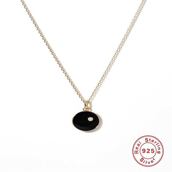 chains boako necklace for women one piece goth chain jewelry clavicle black and white dripping oil round pendant, Silver
chains boako necklace for women one piece goth chain jewelry clavicle black and white dripping oil round pendant, Silver