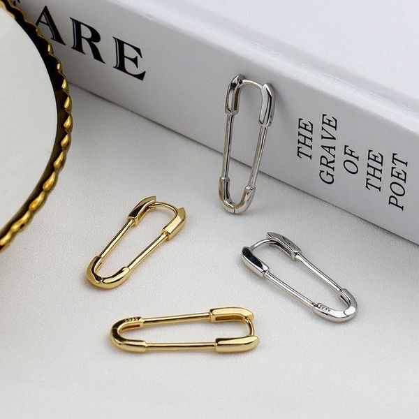 hoop & huggie arlie 925 sterling silver fashion paper clip shaped earrings for women men gold color minimalist creativity jewelry, Golden;silver
hoop & huggie arlie 925 sterling silver fashion paper clip shaped earrings for women men gold color minimalist creativity jewelry, Golden;silver