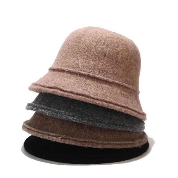 retro pure wool fisherman hat women street trend basin autumn winter outdoor solid color vintage warm cap wide brim hats, Blue;gray
retro pure wool fisherman hat women street trend basin autumn winter outdoor solid color vintage warm cap wide brim hats, Blue;gray