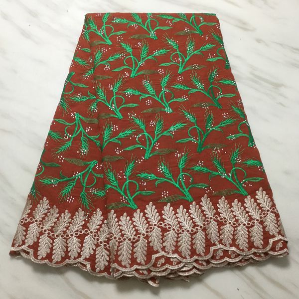 5 yards/pc beautiful green wheat embroidery african brown cotton fabric swiss voile lace for party pl11623, Black;white
5 yards/pc beautiful green wheat embroidery african brown cotton fabric swiss voile lace for party pl11623, Black;white