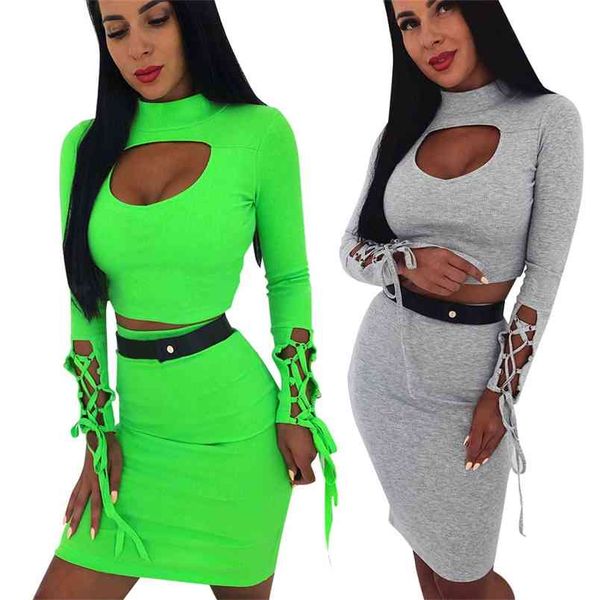 omsj casual outfits green gray tracksuit women bandage long sleeve mini skirt solid autumn two piece set vintage 210517, White
omsj casual outfits green gray tracksuit women bandage long sleeve mini skirt solid autumn two piece set vintage 210517, White