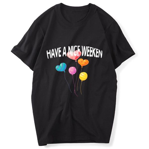 women's t-shirt have a good weekend letters print color balloon graphic cotton women family party short sleeve men tshirt couple, White
women's t-shirt have a good weekend letters print color balloon graphic cotton women family party short sleeve men tshirt couple, White