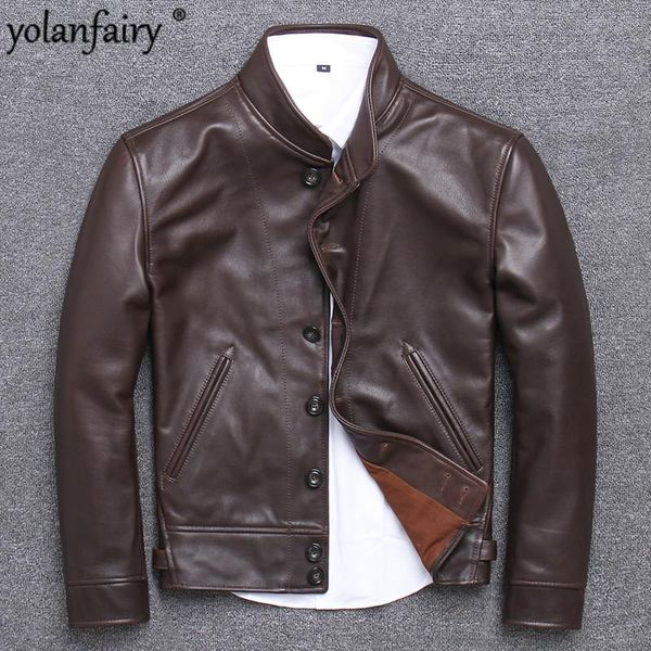 men's leather & faux real genuine jacket men cowhide coat vintage bomber cow jackets chaqueta cuero hombre u-1905 kj3201, Black
men's leather & faux real genuine jacket men cowhide coat vintage bomber cow jackets chaqueta cuero hombre u-1905 kj3201, Black