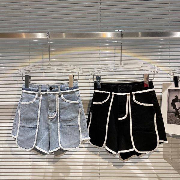 women's shorts 2021 summer edge design denim women washing trend 3-point pants jeans high street wear pant, White;black
women's shorts 2021 summer edge design denim women washing trend 3-point pants jeans high street wear pant, White;black