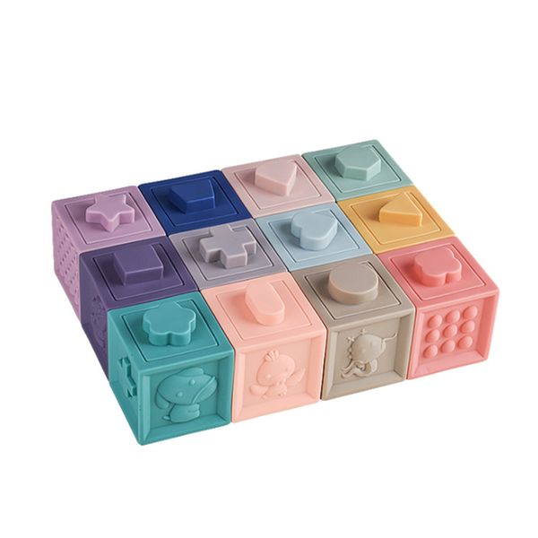 12 pcs 3D soft rubber embossed building blocks baby squeeze toys soft plastic silicone rubber toys squeeze toys early education
12 pcs 3D soft rubber embossed building blocks baby squeeze toys soft plastic silicone rubber toys squeeze toys early education