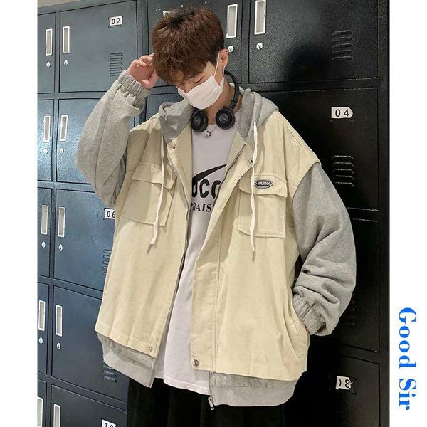 men's jackets autumn corduroy jacket men korean fashion loose casual harajuku streetwear retro wild stitching tooling 22cd, Black;brown
men's jackets autumn corduroy jacket men korean fashion loose casual harajuku streetwear retro wild stitching tooling 22cd, Black;brown