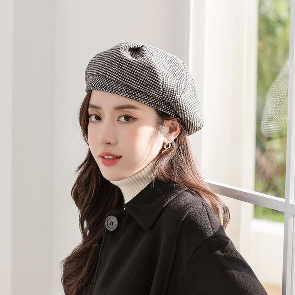 berets 2021 grid suture beret fashion brand slyte shape winter and autumn for woman vintage octagonal casual boina painter hat, Blue;gray
berets 2021 grid suture beret fashion brand slyte shape winter and autumn for woman vintage octagonal casual boina painter hat, Blue;gray