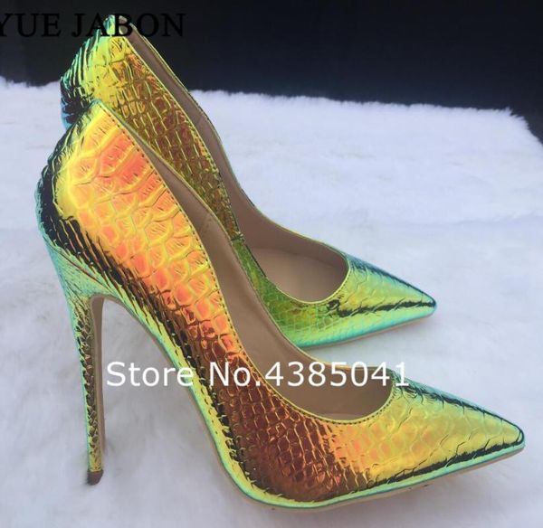 colorful 12cm/10cm/8cm gold snake pointed toe prom party shoes woman big size women high heel wedding pumps dress, Black
colorful 12cm/10cm/8cm gold snake pointed toe prom party shoes woman big size women high heel wedding pumps dress, Black