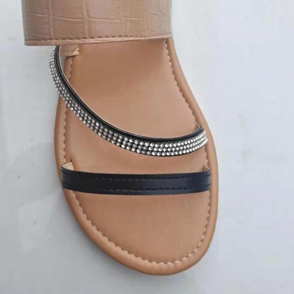 slippers 2021 summer cool and comfortable thin belt combination flat-bottom round head women's sandals, Black
slippers 2021 summer cool and comfortable thin belt combination flat-bottom round head women's sandals, Black