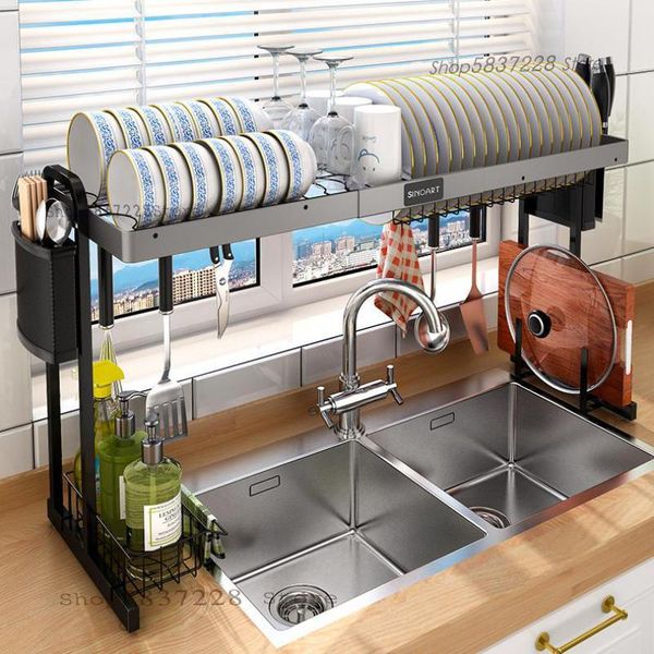 kitchen storage & organization sink shelf stainless steel dish rack supplies above the drain household
kitchen storage & organization sink shelf stainless steel dish rack supplies above the drain household