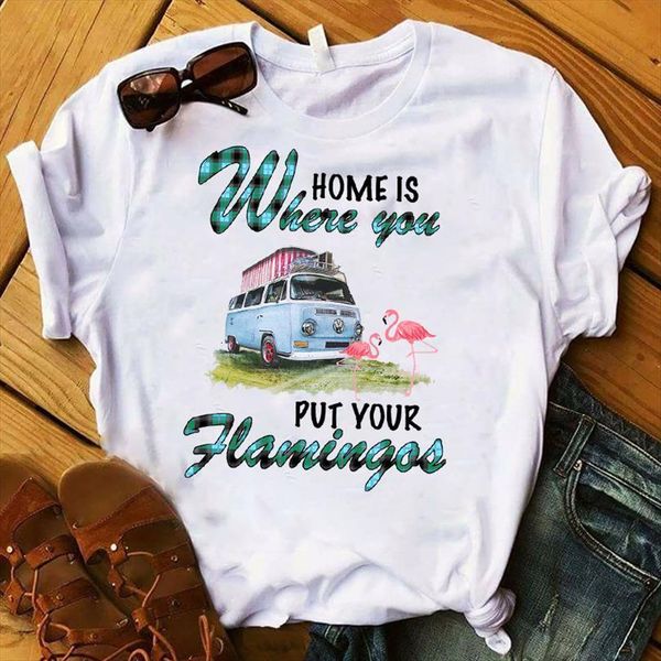and women lady home mens t shirts is womens where you put your flamingo printed ladies tee female clothes, White;black
and women lady home mens t shirts is womens where you put your flamingo printed ladies tee female clothes, White;black