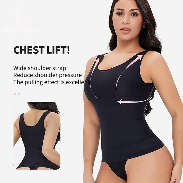 women's shapers stretch woven design waist vest plus size lingere body women corset buenhancer, Black;white
women's shapers stretch woven design waist vest plus size lingere body women corset buenhancer, Black;white