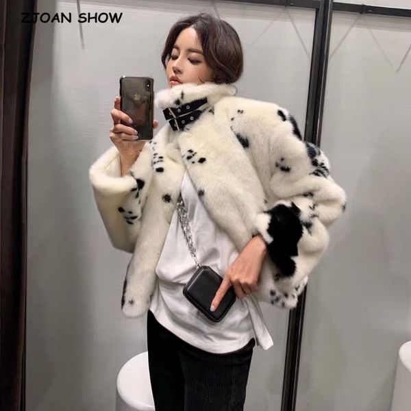 women's wool & blends winter buckle lapel hairy shaggy tuscan cow leopard fur jacket long sleeve furry warm women sho, Black
women's wool & blends winter buckle lapel hairy shaggy tuscan cow leopard fur jacket long sleeve furry warm women sho, Black