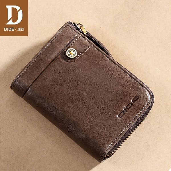 card holders dide genuine leather wallet zipper purse men credit cart mini slim case id coin, Brown;gray
card holders dide genuine leather wallet zipper purse men credit cart mini slim case id coin, Brown;gray