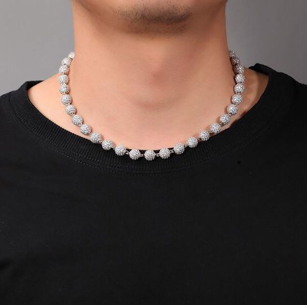 8.5mm solid round bead chain 14k white gold diamond blind necklace 16-18inch hip hop jewelry for men women gifts, Silver
8.5mm solid round bead chain 14k white gold diamond blind necklace 16-18inch hip hop jewelry for men women gifts, Silver