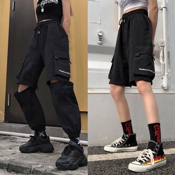 women's pants & capris gothic jogging balck cargo women hippie streetwear summer wide leg ankle trousers for female 2021 korean fa, Black;white
women's pants & capris gothic jogging balck cargo women hippie streetwear summer wide leg ankle trousers for female 2021 korean fa, Black;white