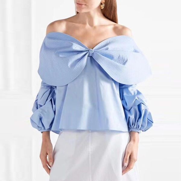 johnature 2021 summer fashion off shoulder for women shirt solid color slash neck bow backless blouse women's blouses & shirts, White
johnature 2021 summer fashion off shoulder for women shirt solid color slash neck bow backless blouse women's blouses & shirts, White