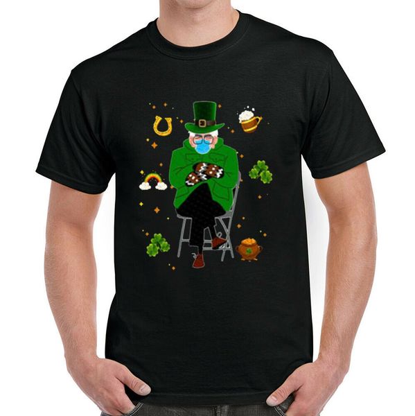 happy patrick's day bernie sanders mittens t-shirt, White;black 
happy patrick's day bernie sanders mittens t-shirt, White;black