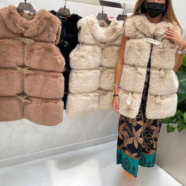 women's fur & faux tbay fashion winter o neck vests women elegant zipper closure artificial coats solid ladies, Black
women's fur & faux tbay fashion winter o neck vests women elegant zipper closure artificial coats solid ladies, Black