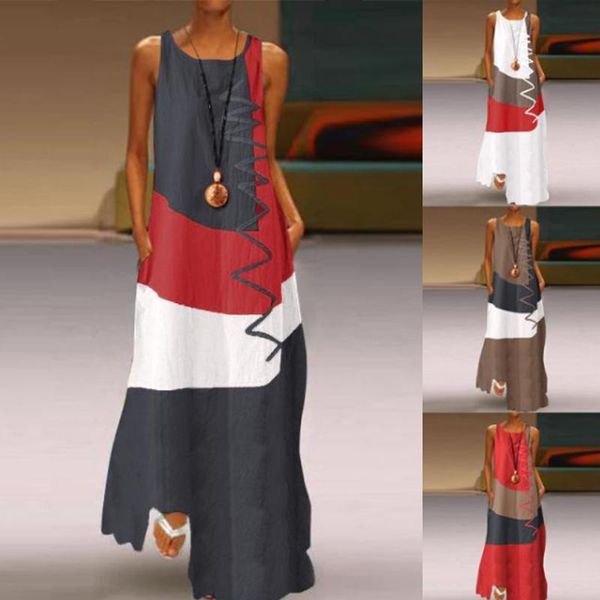 casual dresses women sleeveless patchwork dress 2021 summer beach maxi sundress tunic vestido female cotton robe plus size, Black;gray
casual dresses women sleeveless patchwork dress 2021 summer beach maxi sundress tunic vestido female cotton robe plus size, Black;gray
