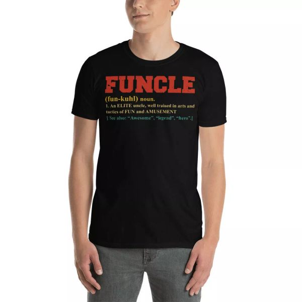 vintage funcle definition funny uncle legend present father's day gifts t-shirt, White;black
vintage funcle definition funny uncle legend present father's day gifts t-shirt, White;black