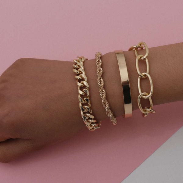 new jewelry personalized street racket set hand decoration exaggerated thread twist alloy bracelet for women, Black
new jewelry personalized street racket set hand decoration exaggerated thread twist alloy bracelet for women, Black