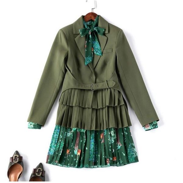 two piece dress european and american fashion show spring summer suit jacket + chiffon inside dress two-piece m4tm, White
two piece dress european and american fashion show spring summer suit jacket + chiffon inside dress two-piece m4tm, White
