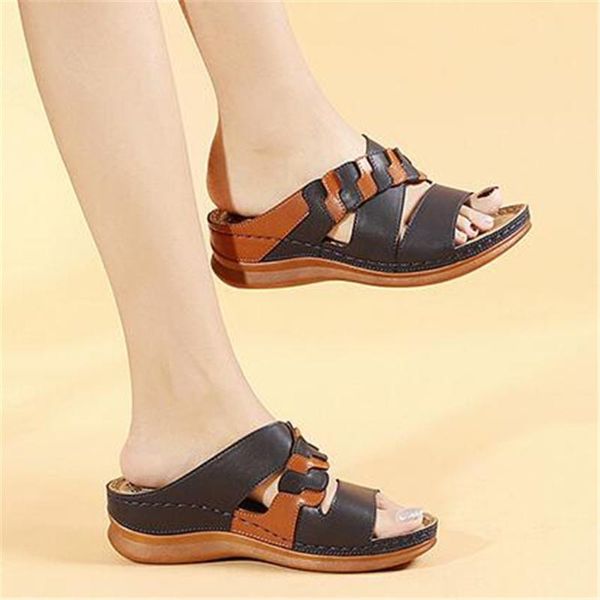 women beach slippers wedges heels platform massage peep toe 2021 summer slides casual retro ladies shoes zapatos de mujer 36-43, Black
women beach slippers wedges heels platform massage peep toe 2021 summer slides casual retro ladies shoes zapatos de mujer 36-43, Black