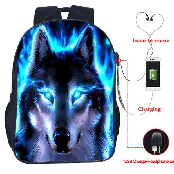 backpack animal wolf 3d printed school for teenager boys girls usb cable backpacks men's bags college student schoolbag book bag
backpack animal wolf 3d printed school for teenager boys girls usb cable backpacks men's bags college student schoolbag book bag