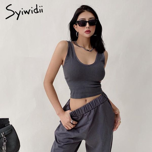 women's tanks camis knitted crop multicolor options clothing screw thread tank t shirts streetwear bras vest, White
women's tanks camis knitted crop multicolor options clothing screw thread tank t shirts streetwear bras vest, White