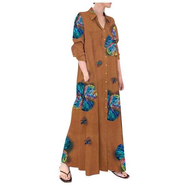 casual dresses 2021 female boho dress party long women sleeve pocket print color button neck shirt ankle, Black;gray
casual dresses 2021 female boho dress party long women sleeve pocket print color button neck shirt ankle, Black;gray