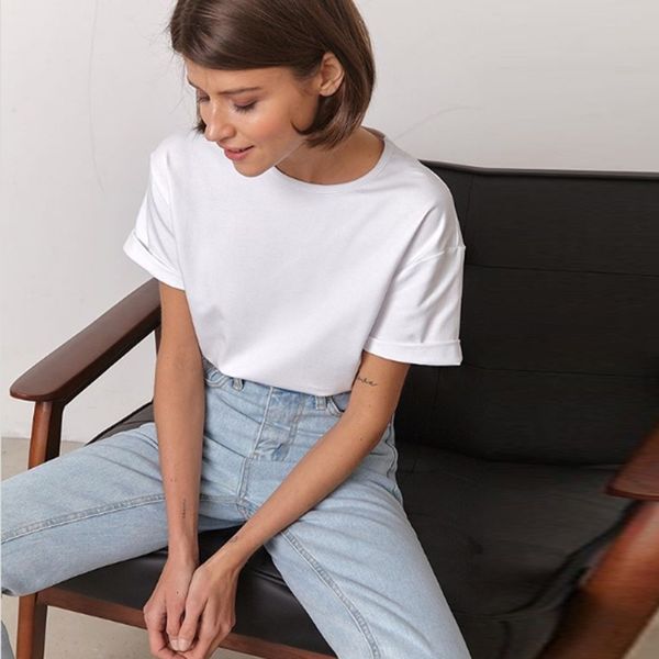 women's knits & tees casual white t-shirt women short sleeve o neck summer and shirts fashion loose basic plus size 240l
women's knits & tees casual white t-shirt women short sleeve o neck summer and shirts fashion loose basic plus size 240l